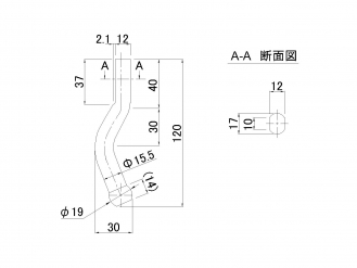 ロープフック N型 15.5mm 旧大