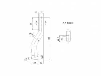 ロープフック N型 15.5mm フェンダー上 大