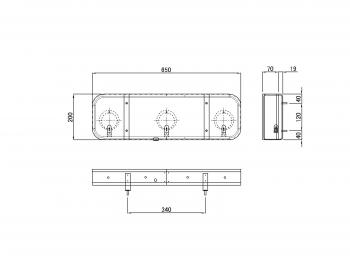 JB 看板灯(アンドン) 電球式 小 (24V10W×3)