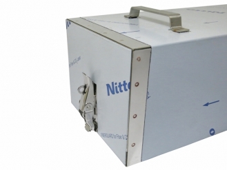 ステンレス消火器ボックス 20型用 横型(スライド型)