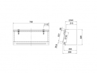 不锈钢工具箱750×290×320毫米HKK-750B NSSC180