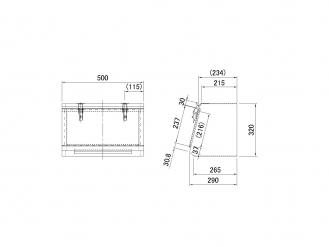 Stainless Tool Box 500 × 290 × 320mm HKK-500B SUS304