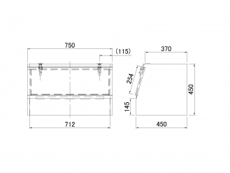 Stainless Tool Box 750 × 450 × 450mm HFT-750 NSSC180