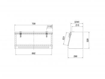 不銹鋼工具箱730×290×320毫米HKK-730B SUS304