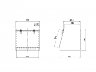 Stainless Tool Box 500 × 450 × 450mm HKK-500A NSSC180