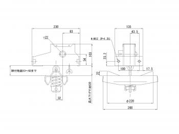Spare tire carrier PL-4900 (Center hanging) φ221 For large trucks