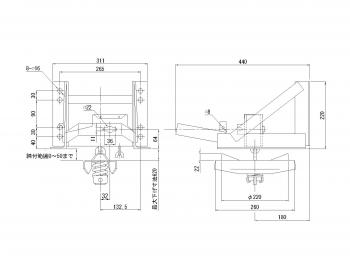 備用輪胎架PLB-4900（側懸架）φ221用於大型卡車