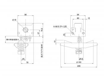 スペアタイヤキャリア PM-400 (センター吊) φ164 中型トラック用