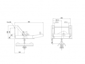 スペアタイヤキャリア RH-280 (サイド吊) φ281 大型トラック用