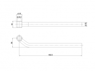 Quick V-arm 5V-500 (φ22, L = 500)