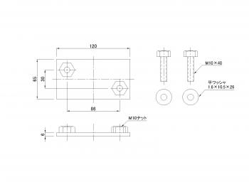 クッションゴム 座金(ボルト付)