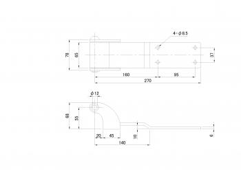 ステンレス270度ウイング蝶番 SW56H型 L