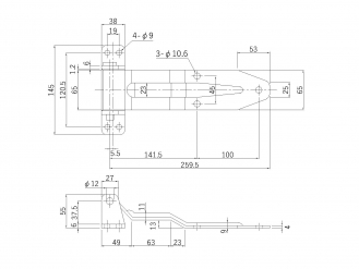 不锈钢 270 度铰链 ST56 R 型