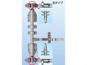Stainless steel hammer lock B set 2 pcs for φ 34 (no pipe)