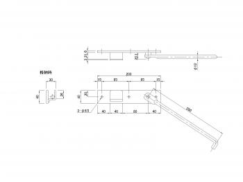 Stopper manual L = 260 L stainless 90 degrees