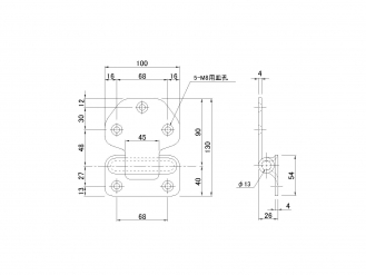 新型ブロック蝶番 塗装 中溝