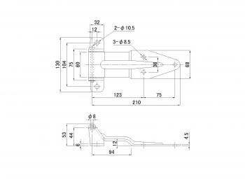 270度铰链面包车2T，T12类型4吨大号