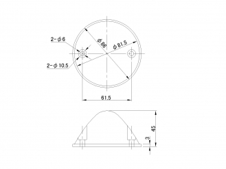 LED marker Dome type orange ML524DO Safety-kun