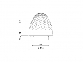 LED Crystal S marker 24V yellow waterproof type