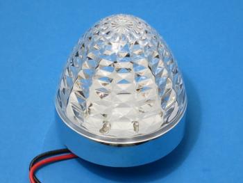 LED Crystal S Marker 24V Clear / Blue Waterproof Type