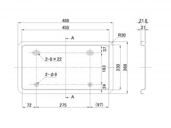 ナンバー枠 皿型 メッキ 大型用