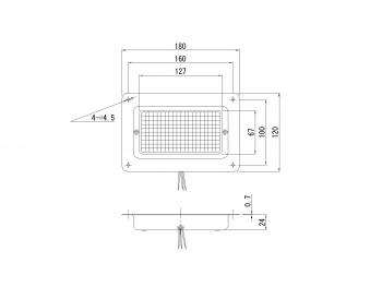アルミ埋込ランプ 電球式 (24V10W×2)