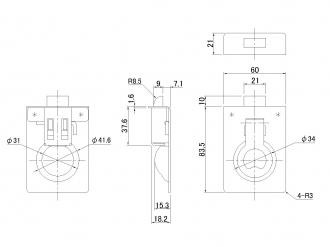 タンクローリー錠 メッキ