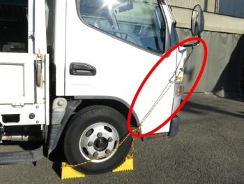 トラック車輪止め/歯止め用引っ掛けロープ L=1300mm