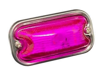 LO-100 LED方形標記，壓克力透鏡，粉紅色，24V