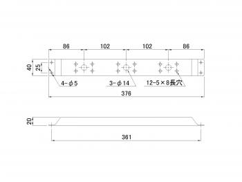 車高灯ステー 3連ストレート RS013用