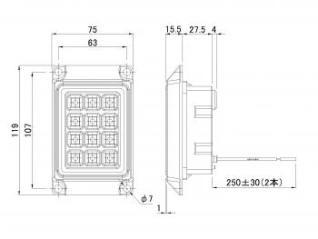 JB LEDマルチテールランプ 単体 白
