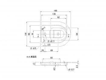 Floor hook collar switching type 2t for 4.5t presser