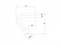 Stainless steel dump hook 16mm