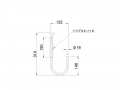 ステンレスワイヤー掛 回転式 丸型φ16mm 310×132mm