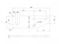 Stainless steel block bracket 8 x 65 flat R
