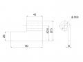Katamaki hinge (pin Mu) for 16mm R