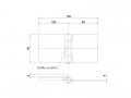 4 inches cover-free hinge L