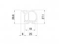 两种类型的橡胶用于B型弹跳门L = 2450