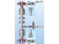 Stainless steel hammer lock B set 2 pcs for φ 34 (no pipe)