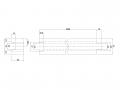 Waste plastic spacer 4t for 50 × 63 × 2500mm
