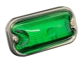 LO-100 LED方形標記，壓克力透鏡，綠色，24V