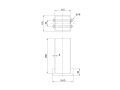 Stunsion guide main body 100 × 100 × 250 mm for wood transportation