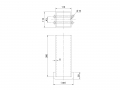 Stunsion guide main body 100 × 100 × 300 mm for wood transportation